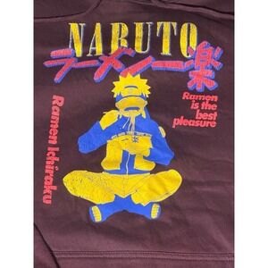 NWT Burgundy Naruto‎ ramen graphic hoodie